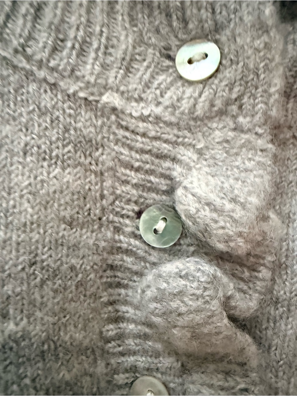 CeCe Grey Knit Ruffled Cardigan USL - Picture 3 of 5